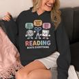 Reading Beats Everything Teacher Rock Paper Scissors Women's Hoodie, funny design