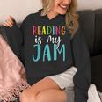 Reading Is My Jam Back To School Teacher Women's Hoodie, funny design Reading Is My Jam Back To School Teacher Women's Hoodie, funny design