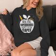 Real Superheroes Wear No Capes Teacher Design Teach Women's Hoodie, funny design Real Superheroes Wear No Capes Teacher Design Teach Women's Hoodie, funny design