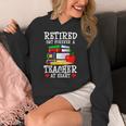 Retired But Forever a Teacher At Heart Teacher Retirement Women's Hoodie, funny design