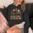 Retro Instructional Assistant Wildflowers Teacher Aide Women's Hoodie, funny design Retro Instructional Assistant Wildflowers Teacher Aide Women's Hoodie, funny design