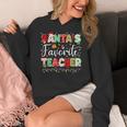 Santas Favorite Teacher Christmas Matching Xmas Men Women Women's Hoodie, funny design Santas Favorite Teacher Christmas Matching Xmas Men Women Women's Hoodie, funny design