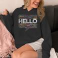Start With Hello Different World Language Learning Teacher Women's Hoodie, funny design Start With Hello Different World Language Learning Teacher Women's Hoodie, funny design