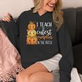 I Teach The Cutest Pumpkins In The Patch Fall Autumn Teacher Women's Hoodie, funny design
