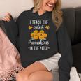 I Teach The Cutest Pumpkins In The Patch Halloween Teacher Women's Hoodie, funny design