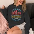 I Teach English Because Math Teachers Need Heroes Too Women's Hoodie, English Teacher Gifts, funny design