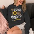 TEACH LOVE INSPIRE Teacher Sunflower Appreciation Women's Hoodie, funny design TEACH LOVE INSPIRE Teacher Sunflower Appreciation Women's Hoodie, funny design