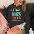 I Teach Second Grade Superheroes Teacher Superhero Women's Hoodie, funny design I Teach Second Grade Superheroes Teacher Superhero Women's Hoodie, funny design