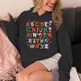 Teacher Christmas Alphabet Back To School Holiday Learning Women's Hoodie, funny design Teacher Christmas Alphabet Back To School Holiday Learning Women's Hoodie, funny design