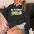 Teacher Educational Superhero School Teachers Women's Hoodie, funny design