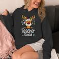 Teacher Squad Red Plaid Rudolph Reindeer Christmas Women's Hoodie, funny design Teacher Squad Red Plaid Rudolph Reindeer Christmas Women's Hoodie, funny design