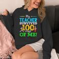 My Teacher Survived 100 Days Of Me Dab 100 Days Of School For Men Women Kids Women's Hoodie, funny design