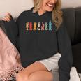 Teacher Word In Sign Language Awareness ASL Back To School Women's Hoodie, funny design