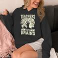 Teachers Love Brains Halloween Costume Boo Trick Teach Women's Hoodie, funny design