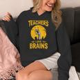 Teachers Love Brains Shirt Men Women Halloween Teacher Women's Hoodie, funny design