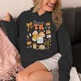Team TK Crew Preppy Coquette Bow Pumpkin Fall TK Teacher Women's Hoodie, funny design
