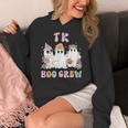 TK Boo Crew Retro Groovy Halloween Floral Ghost TK Teacher Women's Hoodie, Groovy Teacher Gifts, funny design TK Boo Crew Retro Groovy Halloween Floral Ghost TK Teacher Women's Hoodie, Groovy Teacher Gifts, funny design