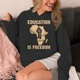 History Education Is Freedom African Map Black Teacher Women's Hoodie, History Teacher Gifts, funny design