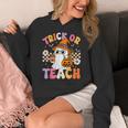 Trick Or Teach Cute Ghost Coffee Pumpkins Halloween Teacher Women's Hoodie, funny design Trick Or Teach Cute Ghost Coffee Pumpkins Halloween Teacher Women's Hoodie, funny design