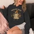 Trick Or Teach Halloween Teacher Women's Hoodie, funny design