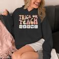 Trick Or Teach With Symbols Special Education Teacher Spooky Women's Hoodie, funny design