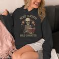 Weird Teachers Build Character Skeleton Book Halloween Women Women's Hoodie, funny design Weird Teachers Build Character Skeleton Book Halloween Women Women's Hoodie, funny design