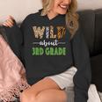 Wild About 3rd Grade Teacher Student Third Grade Zoo Safari Men Women Girls Kids Women's Hoodie, funny design