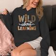 Wild About Learning Back To School First Day Teacher Student Women's Hoodie, funny design