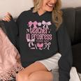 Women Teacher In Progress Coquette Pink Bow Future Teacher Women's Hoodie, Future Teacher Gifts, funny design