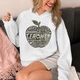 Apple Camoflauge Clothing Camo Student Teacher Cute School Women's Hoodie, funny design