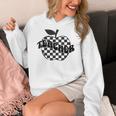 Back To School Checkered Apple Teacher Checkerboard Teacher For Men Women Girls Kids Women's Hoodie, funny design Back To School Checkered Apple Teacher Checkerboard Teacher For Men Women Girls Kids Women's Hoodie, funny design