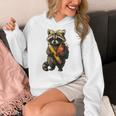 Back To School Raccoon Teachers Student Kids Women's Hoodie, funny design