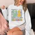 Braille Teacher Of The Visually Impaired Groovy VI Teacher Women's Hoodie, Groovy Teacher Gifts, funny design