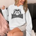Bulldogs Teacher Student School Sports Fan Team Spirit Women's Hoodie, funny design