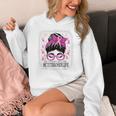CTE Teacher In October We Wear Pink Breast Cancer Awareness Women's Hoodie, funny design