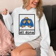All Done Sign Language Speech Pathology Aac Sped Teacher Women's Hoodie, funny design