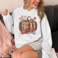 Fall Book Pumpkin Retro Reading Halloween Teacher Women's Hoodie, funny design Fall Book Pumpkin Retro Reading Halloween Teacher Women's Hoodie, funny design