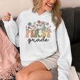 First Grade Teacher Wildflower Back To School Floral Outfits Women's Hoodie, First Grade Teacher Gifts, funny design