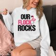 Our Flock Rocks Flamingo Mother's Day Teacher Women's Hoodie, funny design Our Flock Rocks Flamingo Mother's Day Teacher Women's Hoodie, funny design