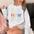 Happy Fri Yay Teacher Friday Saying Women's Hoodie, funny design Happy Fri Yay Teacher Friday Saying Women's Hoodie, funny design