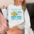 Librarian Teacher Dive Into A Good Book Reading Premium Tri-Blend Women's Hoodie, funny design