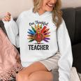 One Thankful Teacher Thanksgiving TurkeyCute Pencil Women's Hoodie, funny design