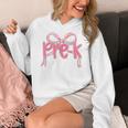 Preppy Pre k Back To School Pre-k Teachers Girls Cute Bow Women's Hoodie, funny design Preppy Pre k Back To School Pre-k Teachers Girls Cute Bow Women's Hoodie, funny design