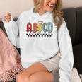 Rock Abcd Back To School Abcd Preschool Teacher Appreciation Women's Hoodie, funny design Rock Abcd Back To School Abcd Preschool Teacher Appreciation Women's Hoodie, funny design