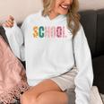 School Psychologist Rainbow Psychology Teacher Women's Hoodie, funny design