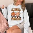 I Teach The Coolest Pumpkins In The Patch Teacher Halloween Women's Hoodie, funny design