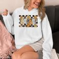 Teacher Appreciation Boho Floral Leopard Checkered Women's Hoodie, funny design Teacher Appreciation Boho Floral Leopard Checkered Women's Hoodie, funny design