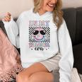 In My Teacher Era Groovy Tie Dye Back To School Cute Teacher Women's Hoodie, Groovy Teacher Gifts, funny design