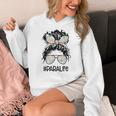 Teacher Para Life Tee Paraprofessional Cute Messy Bun Women's Hoodie, funny design