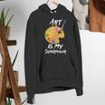 Art Is My Superpower Drawing Art Teacher Artists Women's Hoodie, funny gift